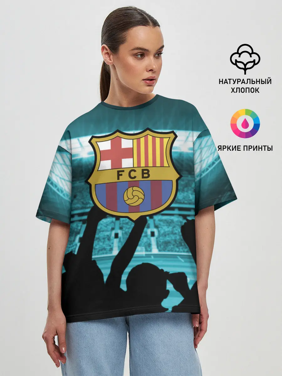 Женская футболка оверсайз / Barcelona
