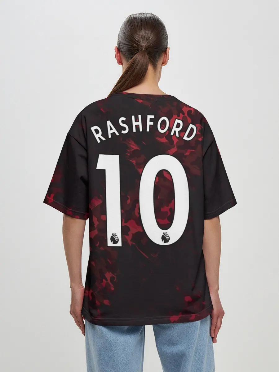 Женская футболка оверсайз / Rashford Manchester United