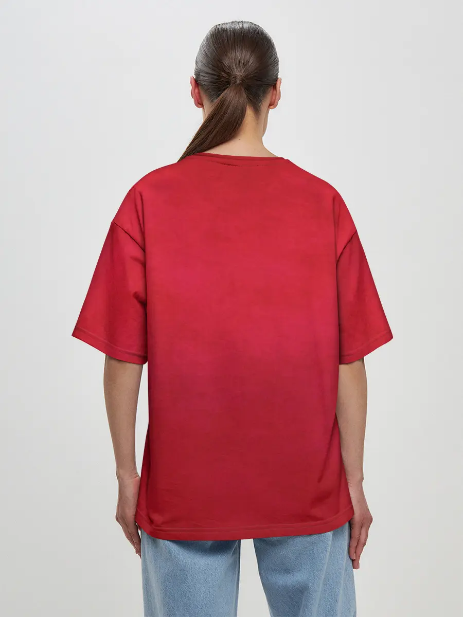 Женская футболка оверсайз / Азур Лейн ленты