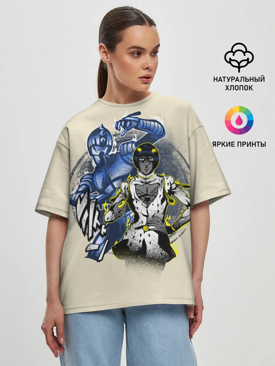 Женская футболка оверсайз / JoJo Bizarre Adventure