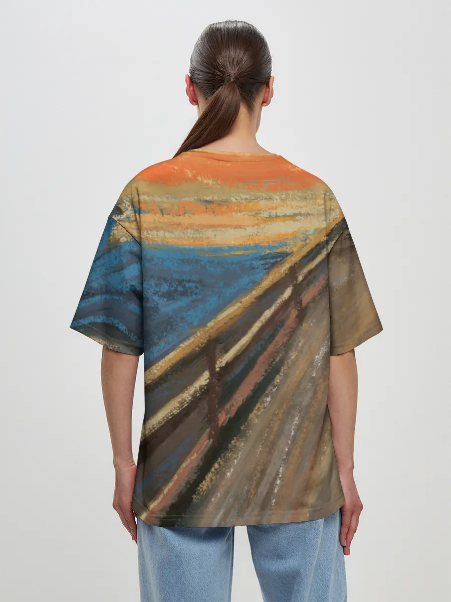 Женская футболка оверсайз / Крик котика