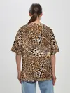 Женская футболка оверсайз / Леопард
