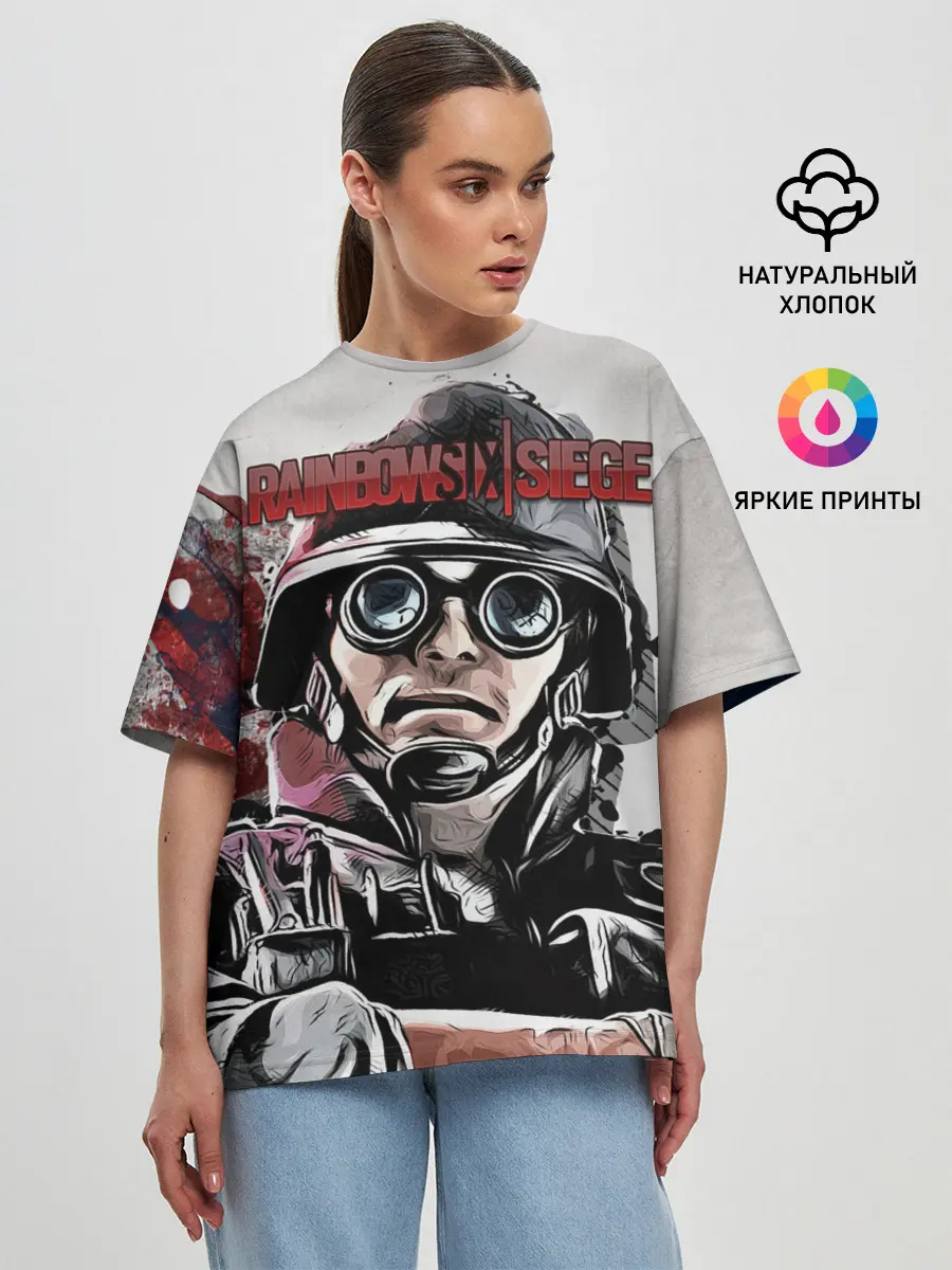 Женская футболка оверсайз / Rainbow Six: Siege