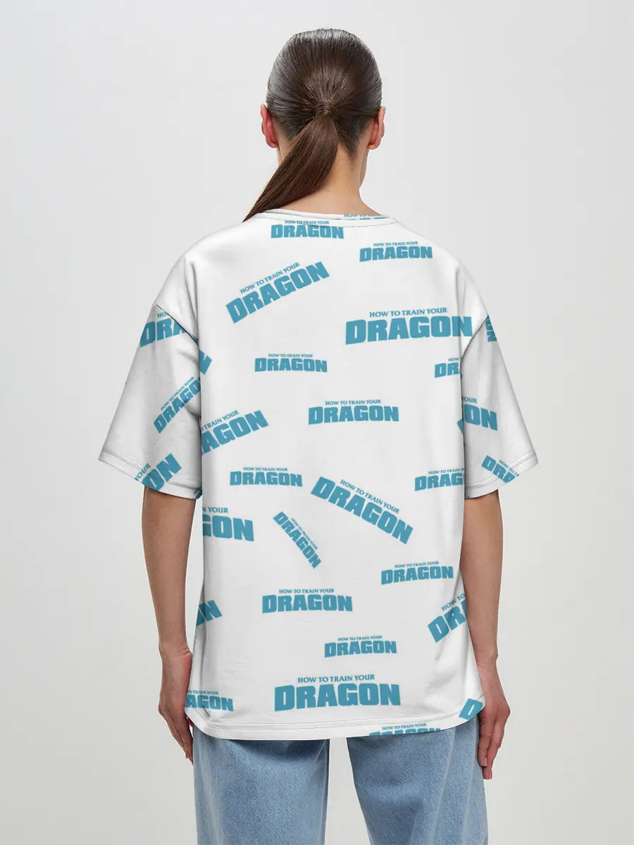 Женская футболка оверсайз / Как приручить дракона
