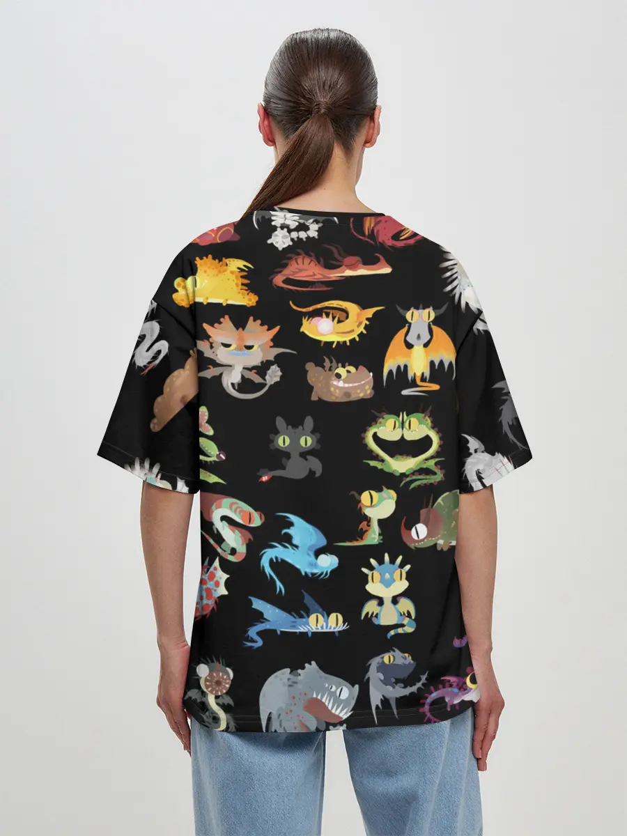 Женская футболка оверсайз / How to Train Your Dragon