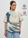 Женская футболка оверсайз / Большая волна в Канагаве