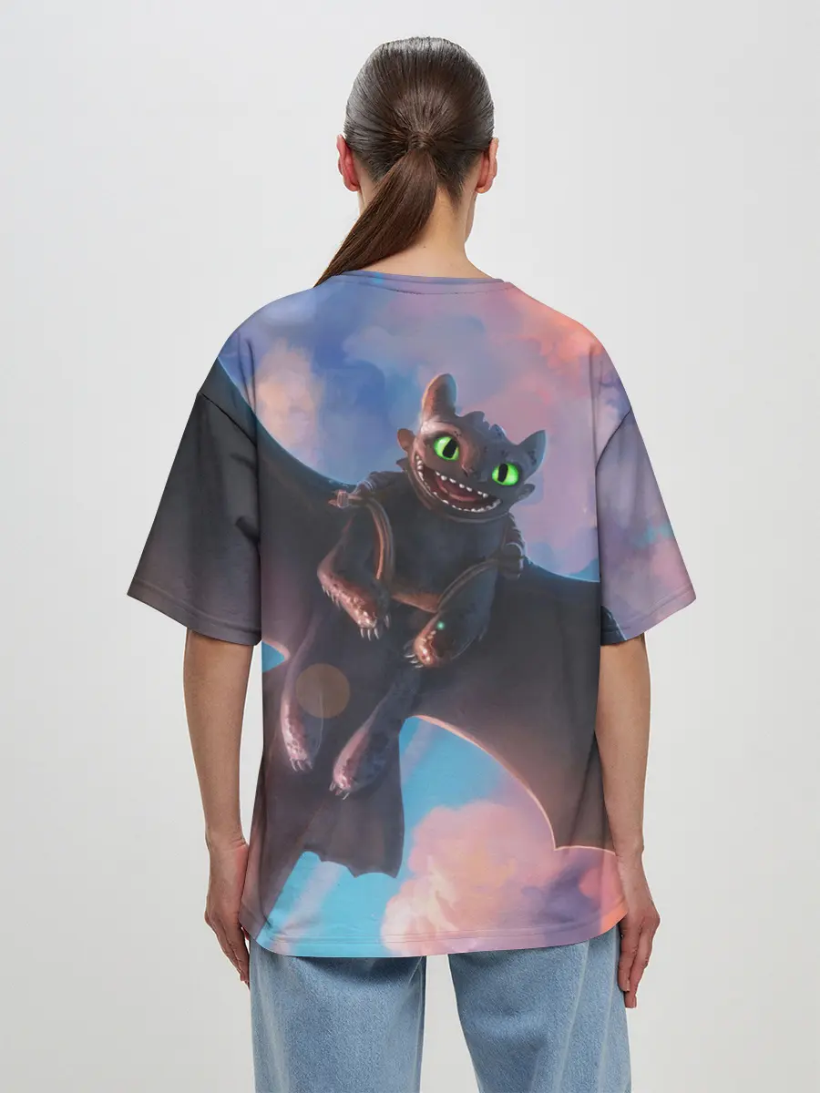 Женская футболка оверсайз / Беззубик