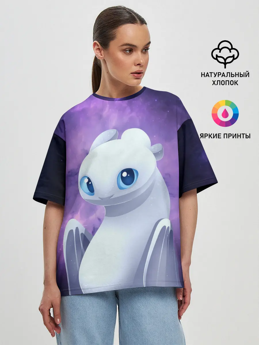 Женская футболка оверсайз / дневная фурия