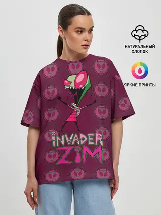 Женская футболка оверсайз / Захватчик Зим