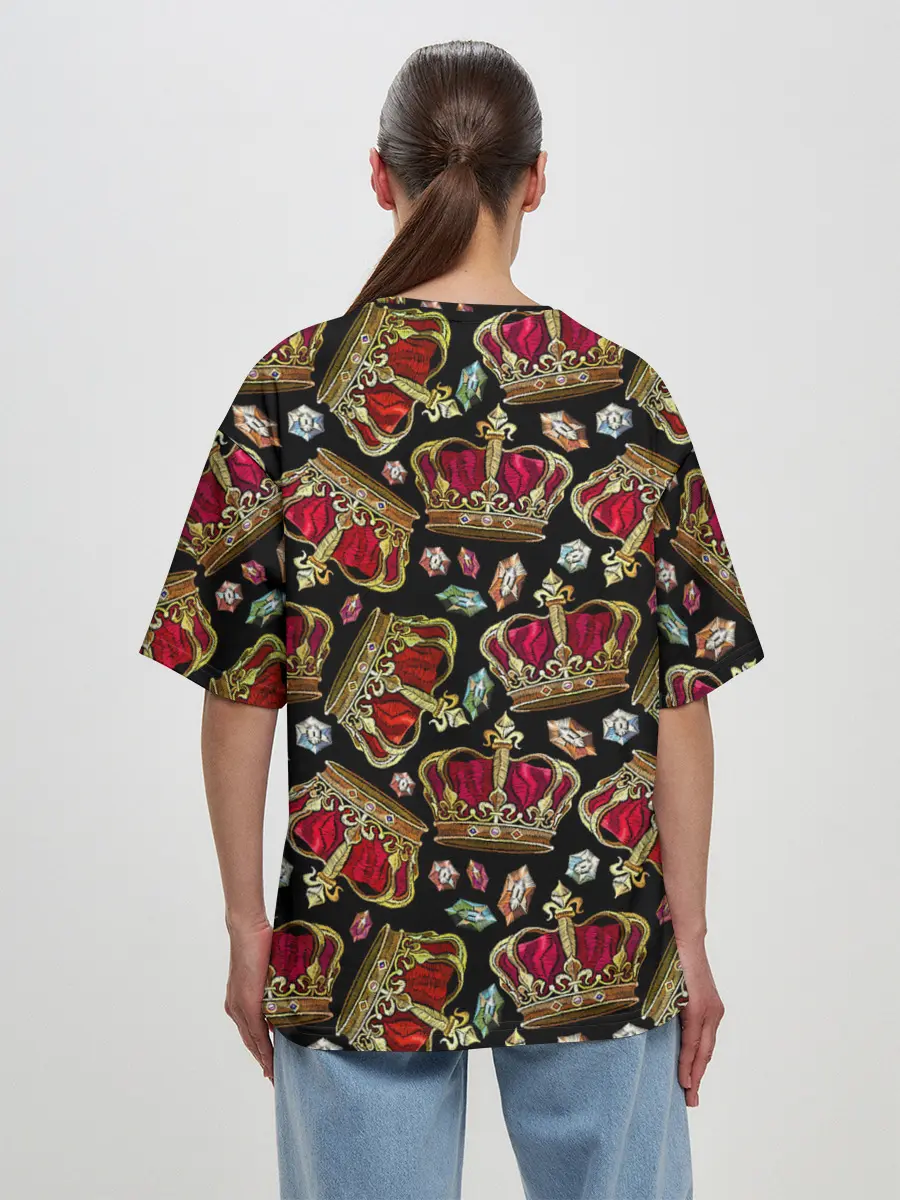 Женская футболка оверсайз / Короны