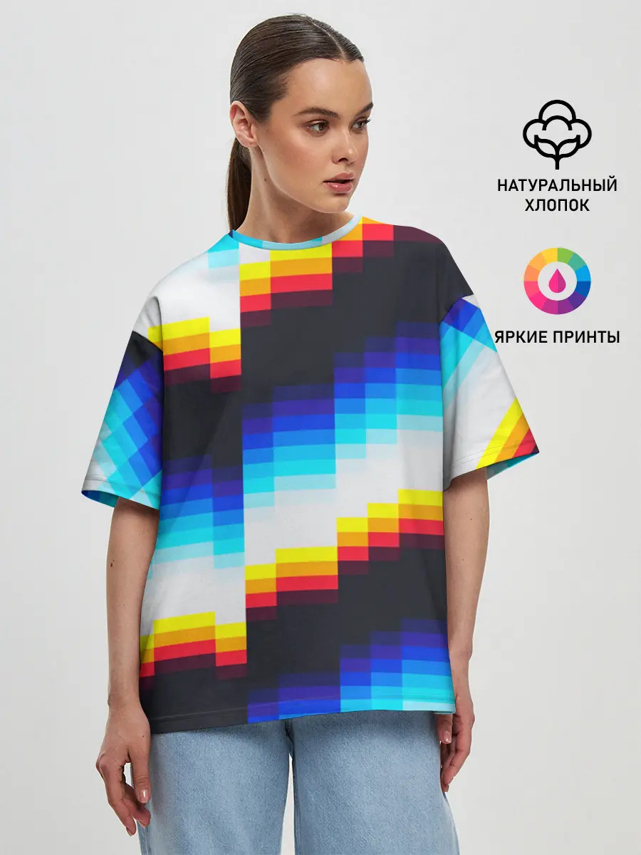 Женская футболка оверсайз / pantone