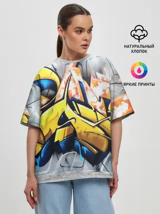 Женская футболка оверсайз / Street art