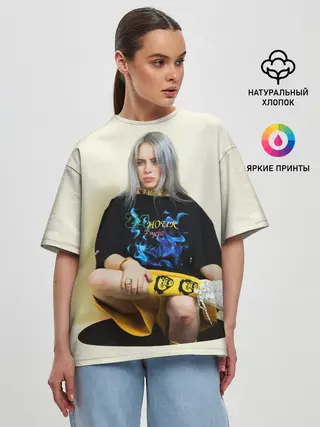 Женская футболка оверсайз / Billie Eilish
