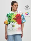 Женская футболка оверсайз / Ноты color