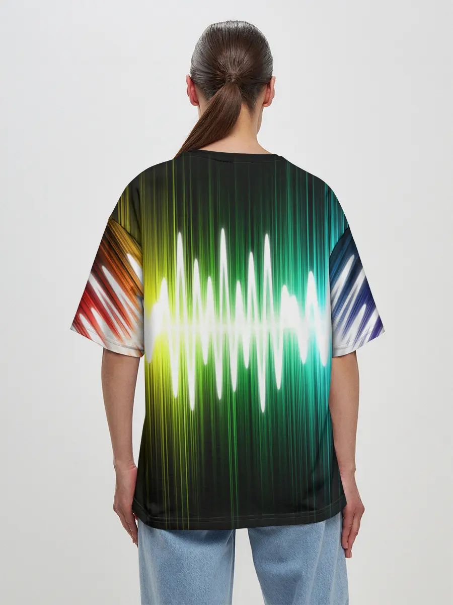 Женская футболка оверсайз / music