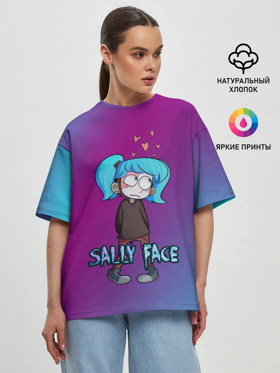 Женская футболка оверсайз / Sally Face