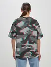 Женская футболка оверсайз / Серый камуфляж