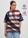 Женская футболка оверсайз / Символика Америки