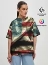 Женская футболка оверсайз / USA 3D