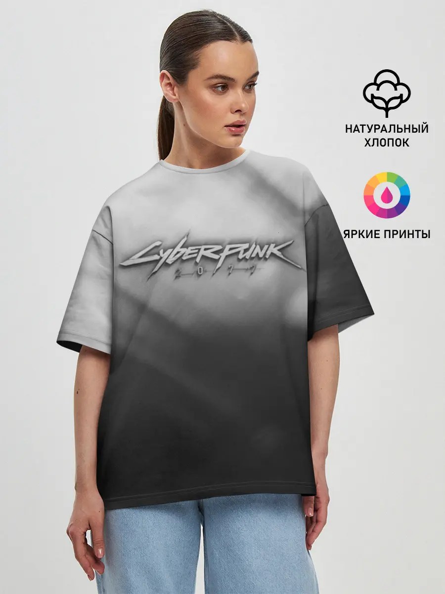 Женская футболка оверсайз / CYBERPUNK 2077