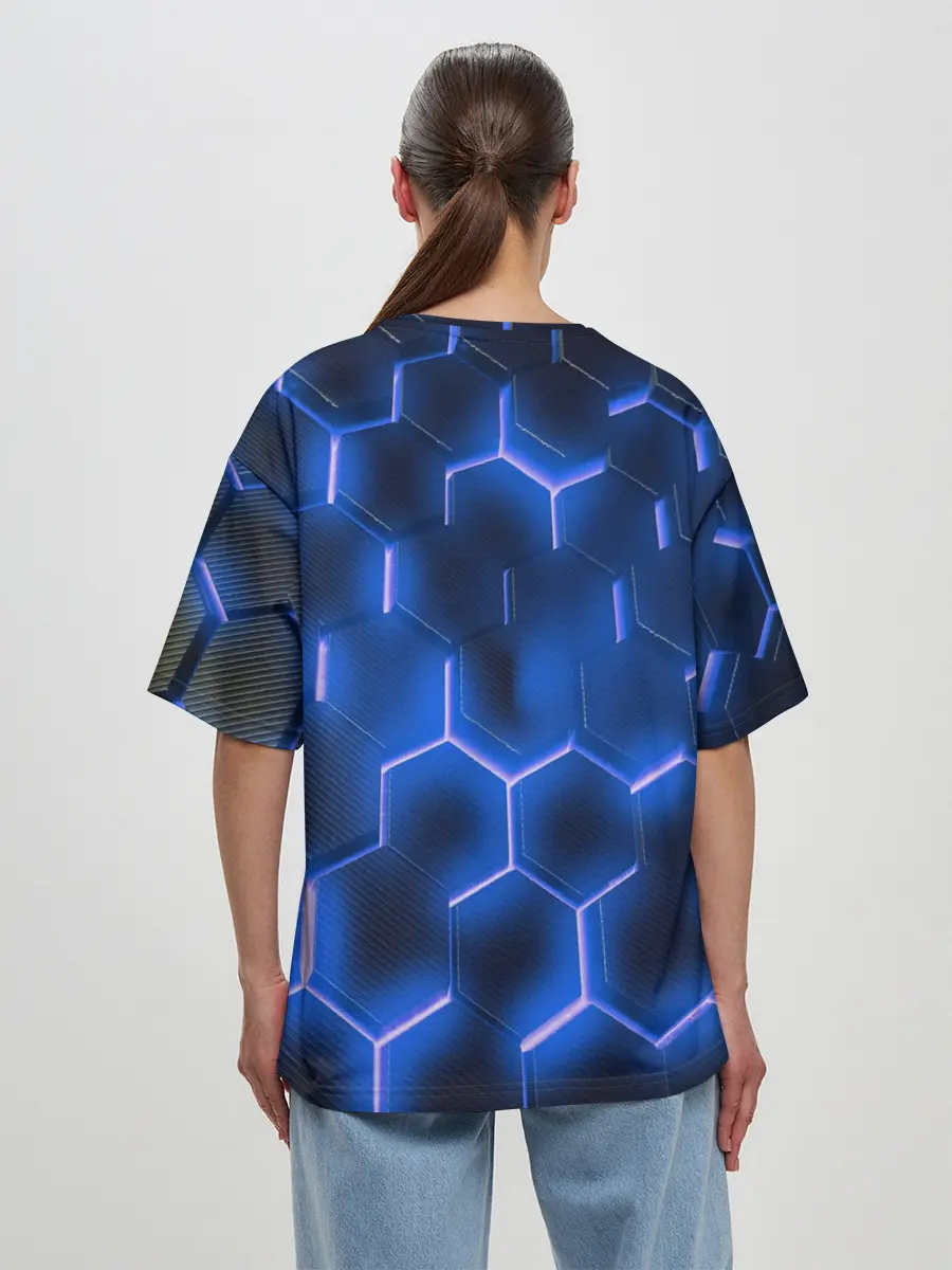 Женская футболка оверсайз / НЕОНОВАЯ БРОНЯ