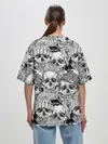 Женская футболка оверсайз / Human skulls