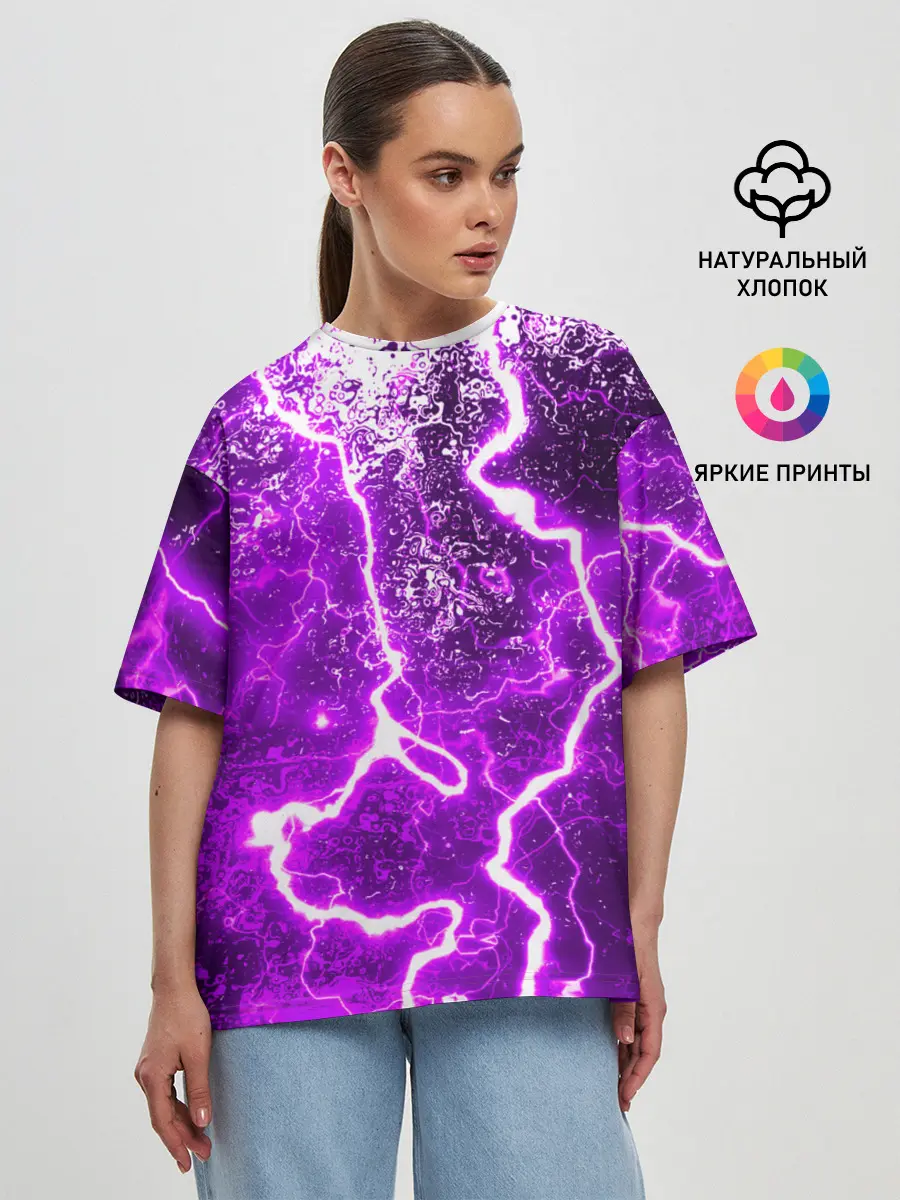 Женская футболка оверсайз / НЕОНОВЫЙ STORM