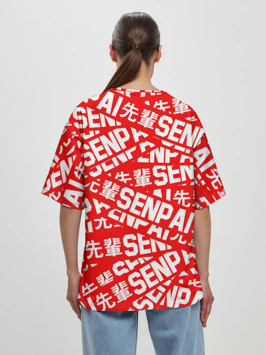 Женская футболка оверсайз / SENPAI