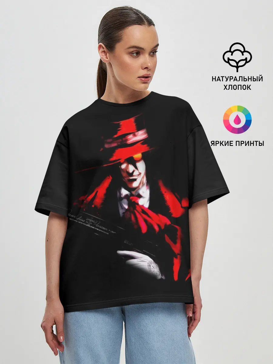 Женская футболка оверсайз / Хеллсинг