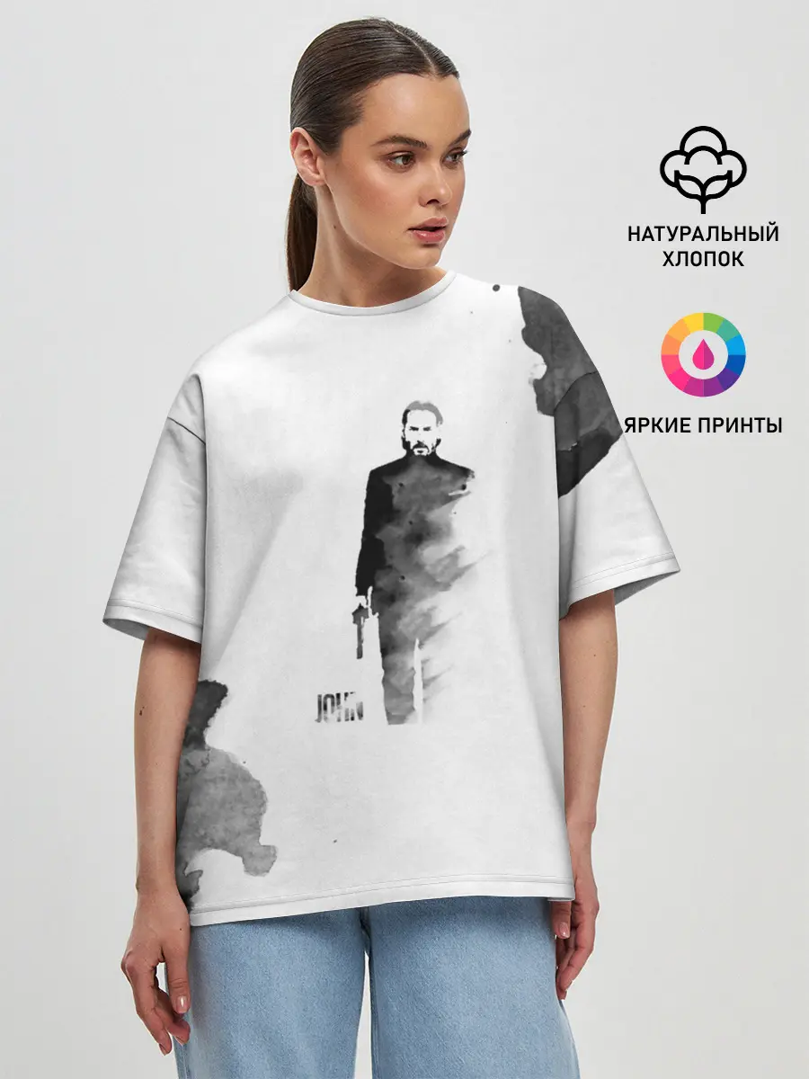 Женская футболка оверсайз / Джон Уик