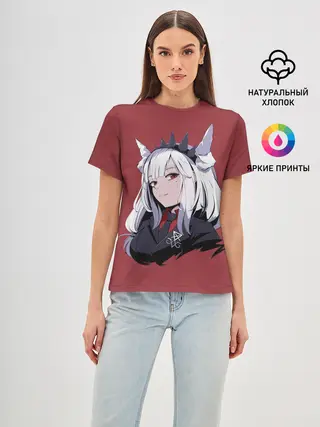 Женская базовая футболка / Helltaker