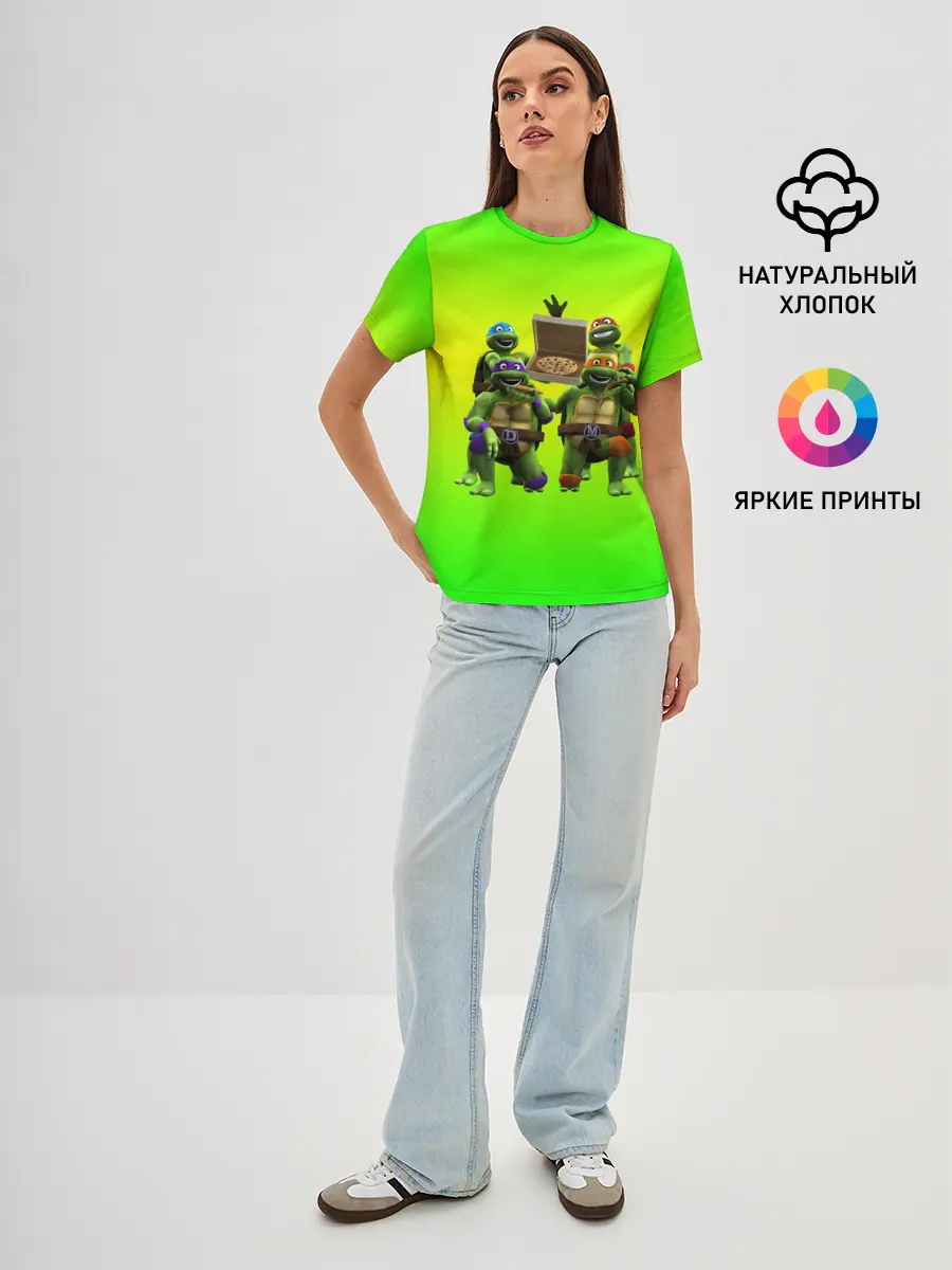 Женская базовая футболка / ЧЕРЕПАШКИ - НИНДЗЯ