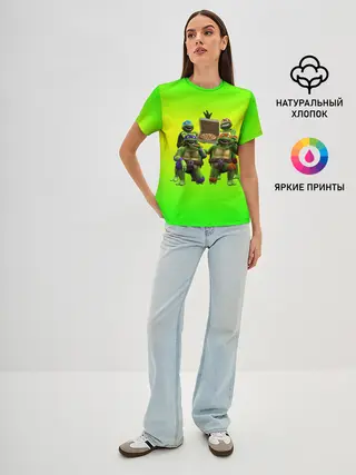 Женская базовая футболка / ЧЕРЕПАШКИ - НИНДЗЯ