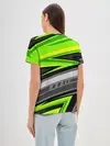 Женская базовая футболка / Зеленые линии