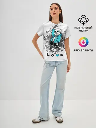 Женская базовая футболка / Made of love