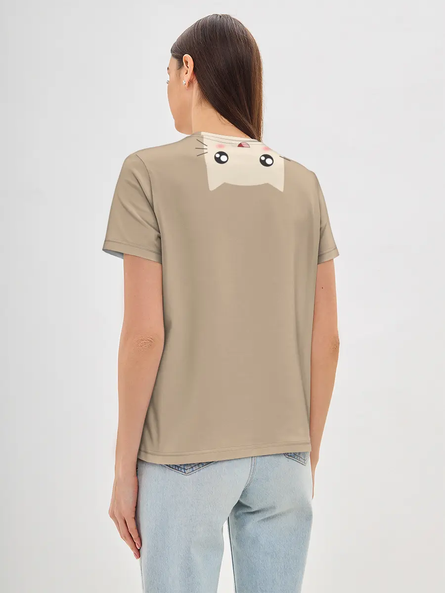 Женская базовая футболка / Котик советует улыбнуться