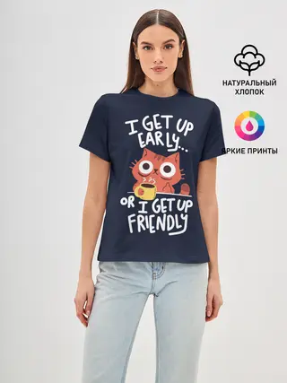 Женская базовая футболка / I Get Up