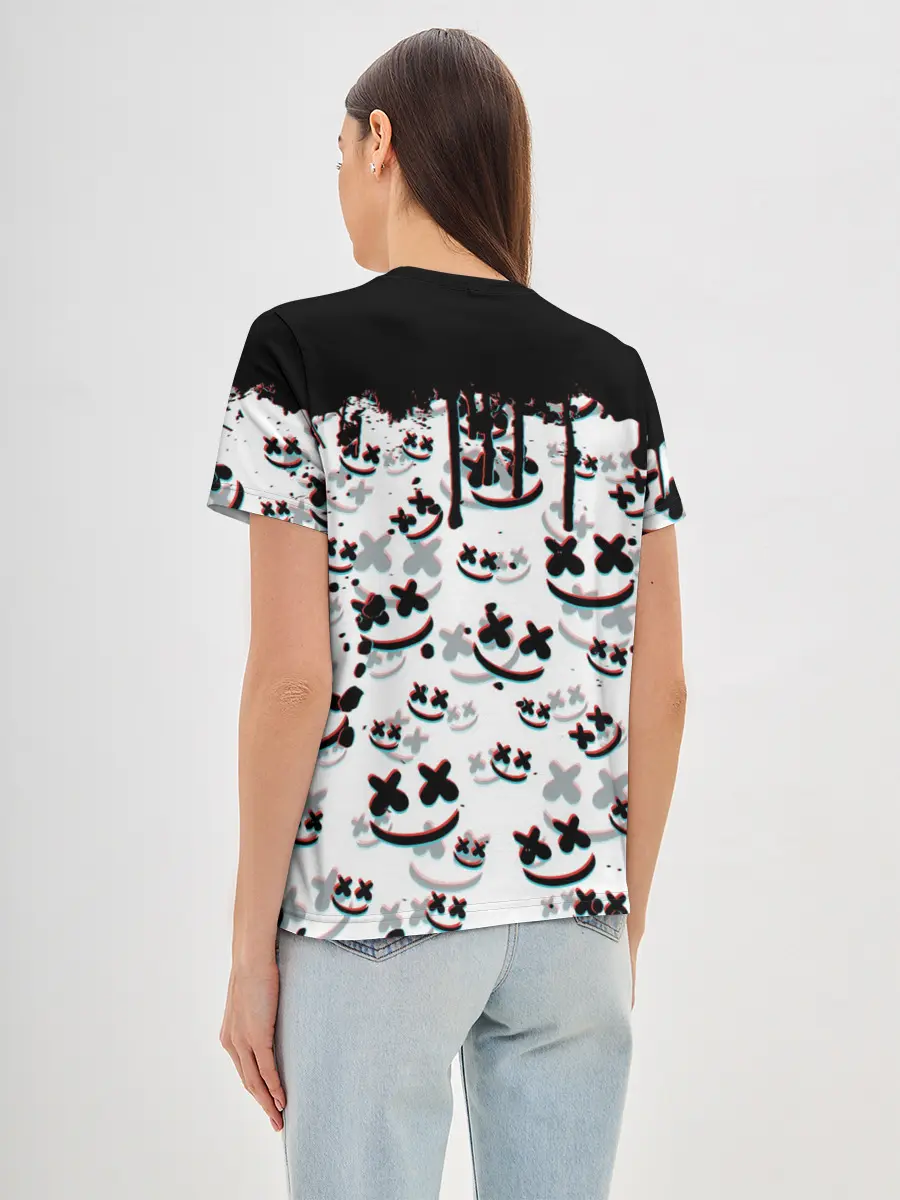 Женская базовая футболка / MARSHMELLO GLITCH