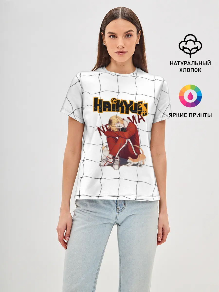 Женская базовая футболка / Кенма Козуме