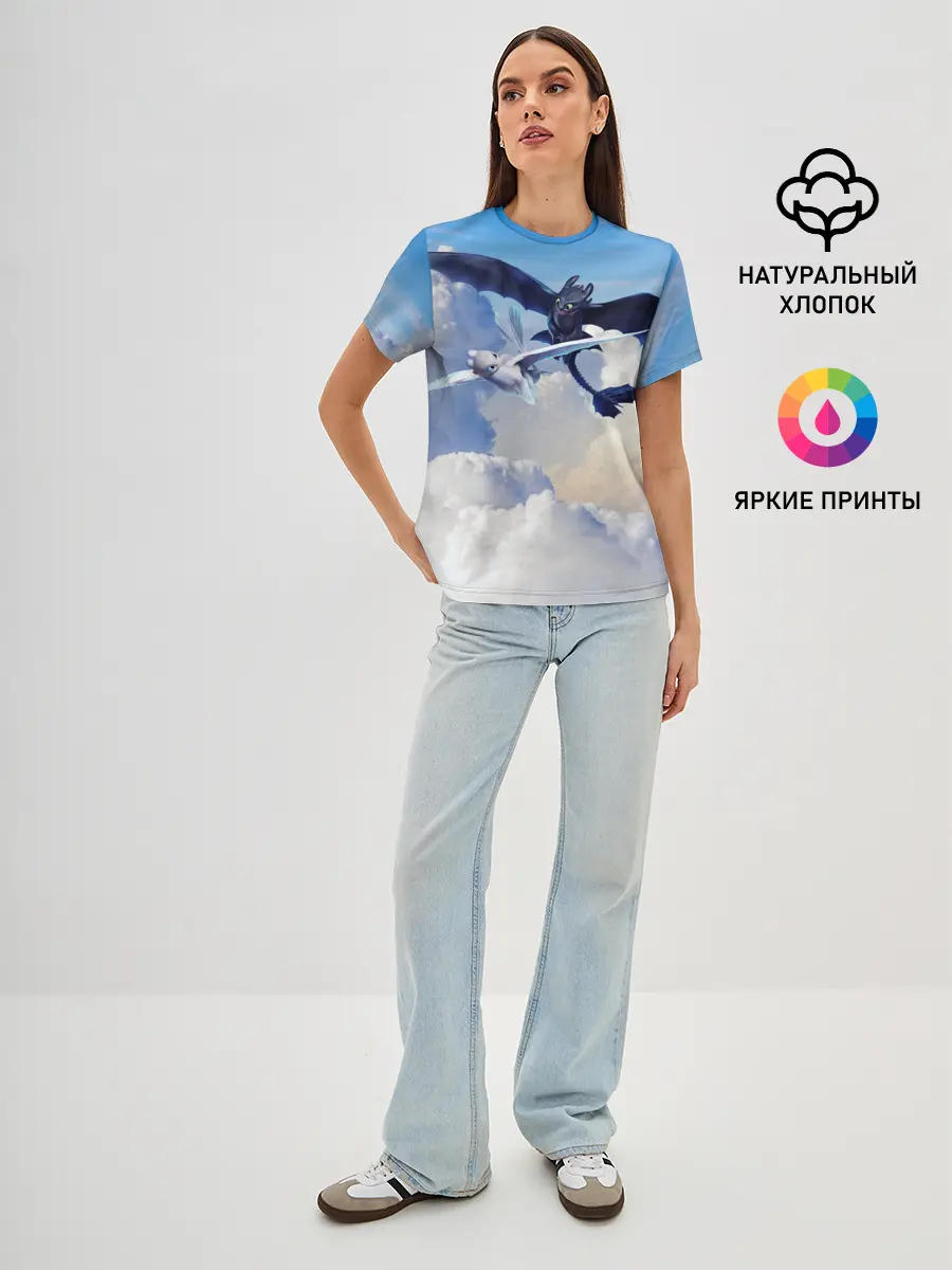 Женская базовая футболка / Night Fury