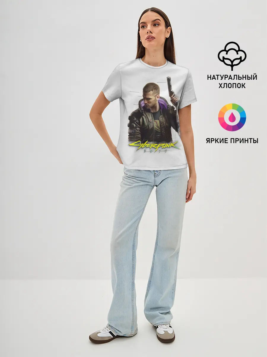 Женская базовая футболка / Киберпанк 2077