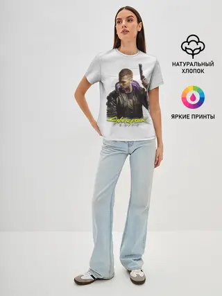 Женская базовая футболка / Киберпанк 2077