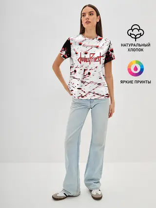 Женская базовая футболка / Judas Priest: Бог металла