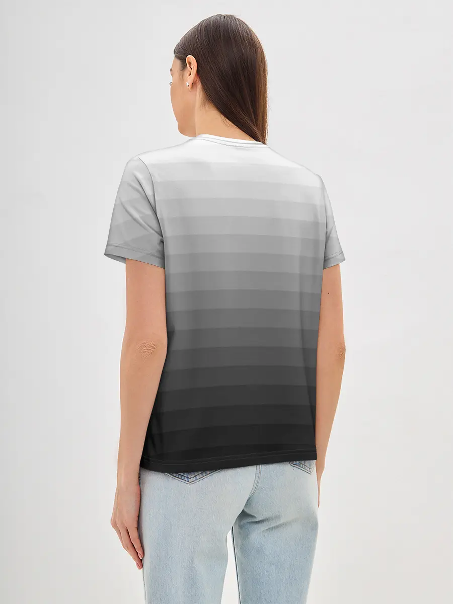 Женская базовая футболка / Серые полосы