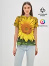 Женская базовая футболка / Подсолнух