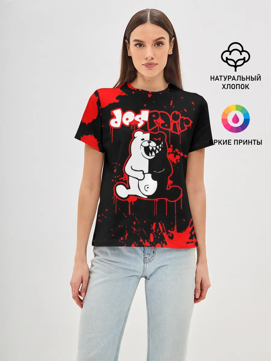 Женская базовая футболка / MONOKUMA Despair