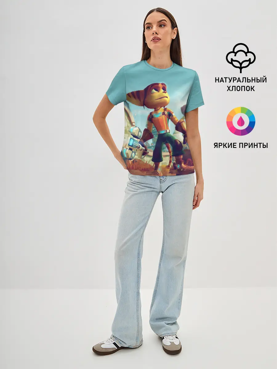 Женская базовая футболка / Ratchet and Clank