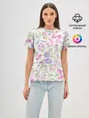 Женская базовая футболка / Яркие весенние цветы