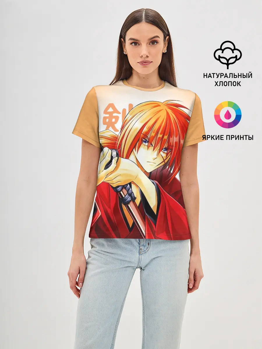 Женская базовая футболка / Химура - Бродяга Кэнсин