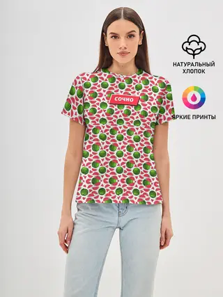 Женская базовая футболка / Арбузы